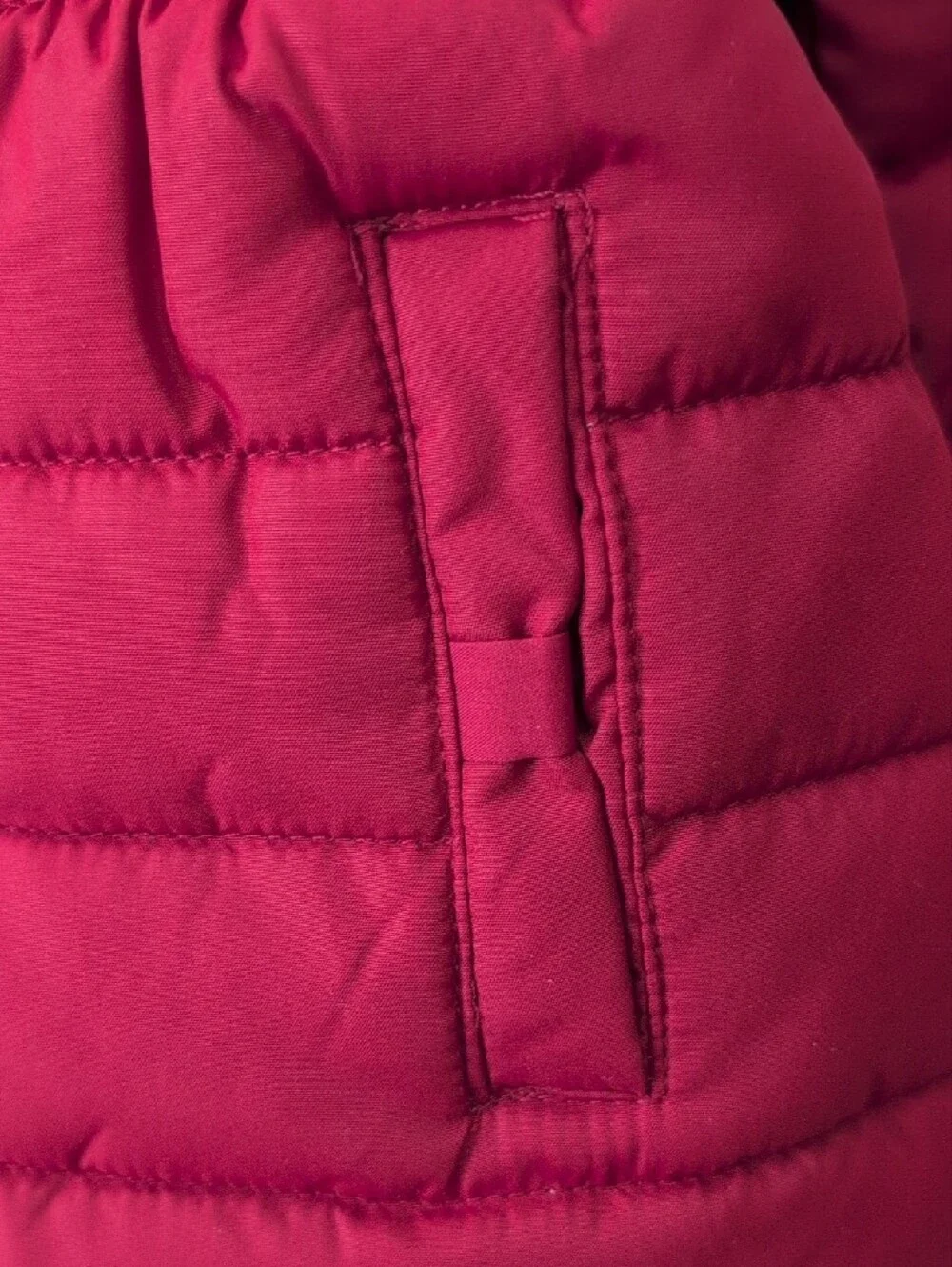 Gymboree Hooded Puffer Jacket with Faux Fur Trim - Burgundy